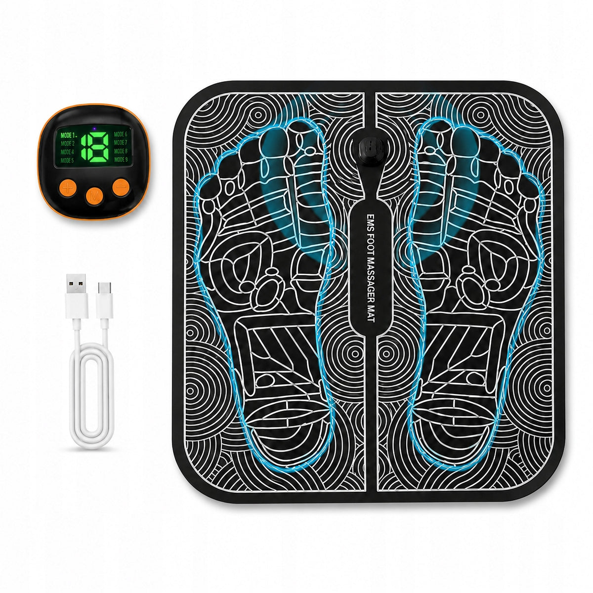 EMS Foot Massager 19 Degree 8 Modes Blood Circulation Easy Cleaning