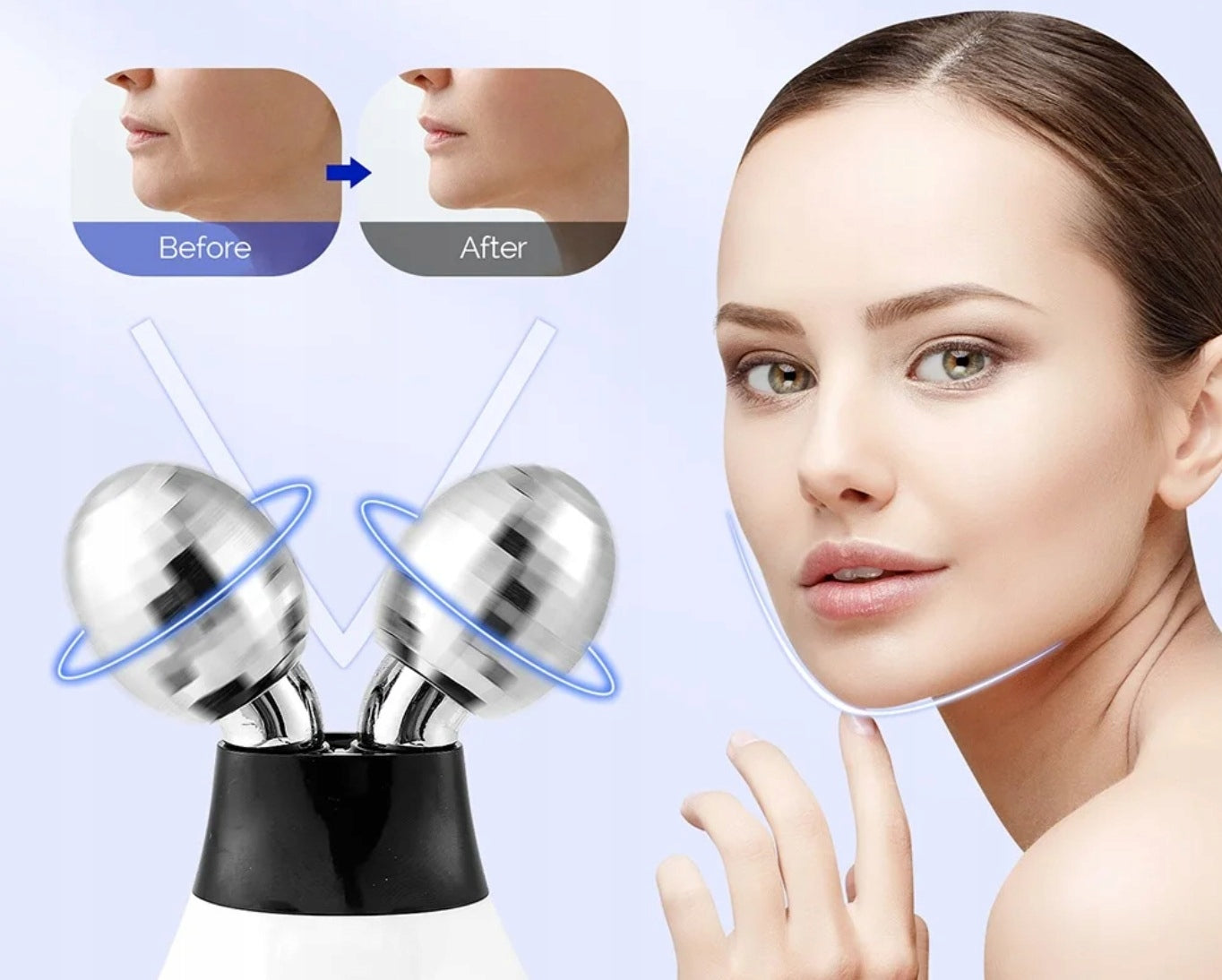 EMS LIFTING MASSAGER FOR NECK AND FACE FIRMING VIBRATION BALL 360 DEGREE V2 Manufacturer code mdsv43