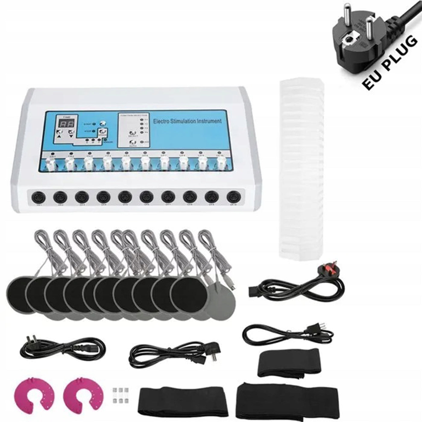 EMS Muscle Stimulator 10 Channels Russian Wave Slimming Pain Kind electrical muscle stimulator