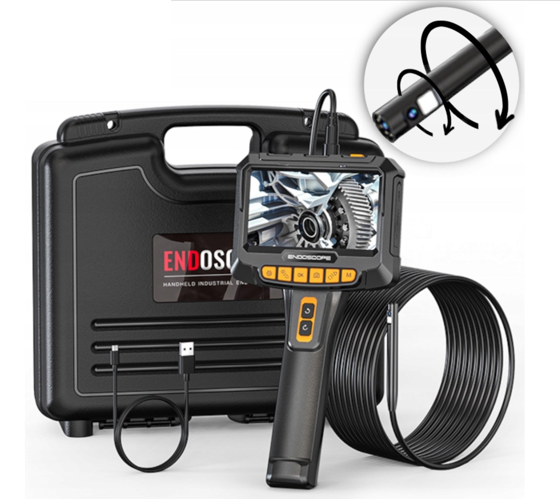 ENDOSCOPE INSPECTION CAMERA INSKAM G10 PRO ROTATING 360° DUAL 8.5mm 5m