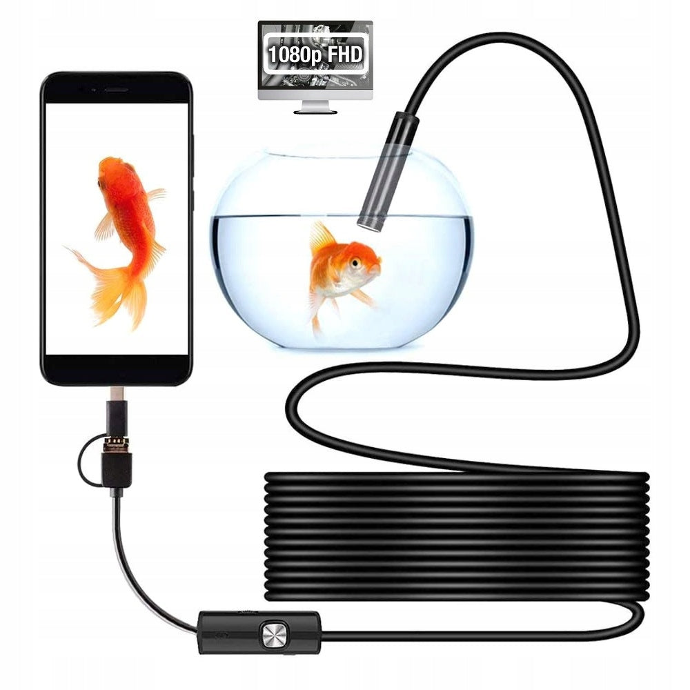 ENDOSCOPE INSPECTION CAMERA LED USB C APP FOR PHONE FULL HD 1080p 8mm 3,5m EAN (GTIN) 5900009436761