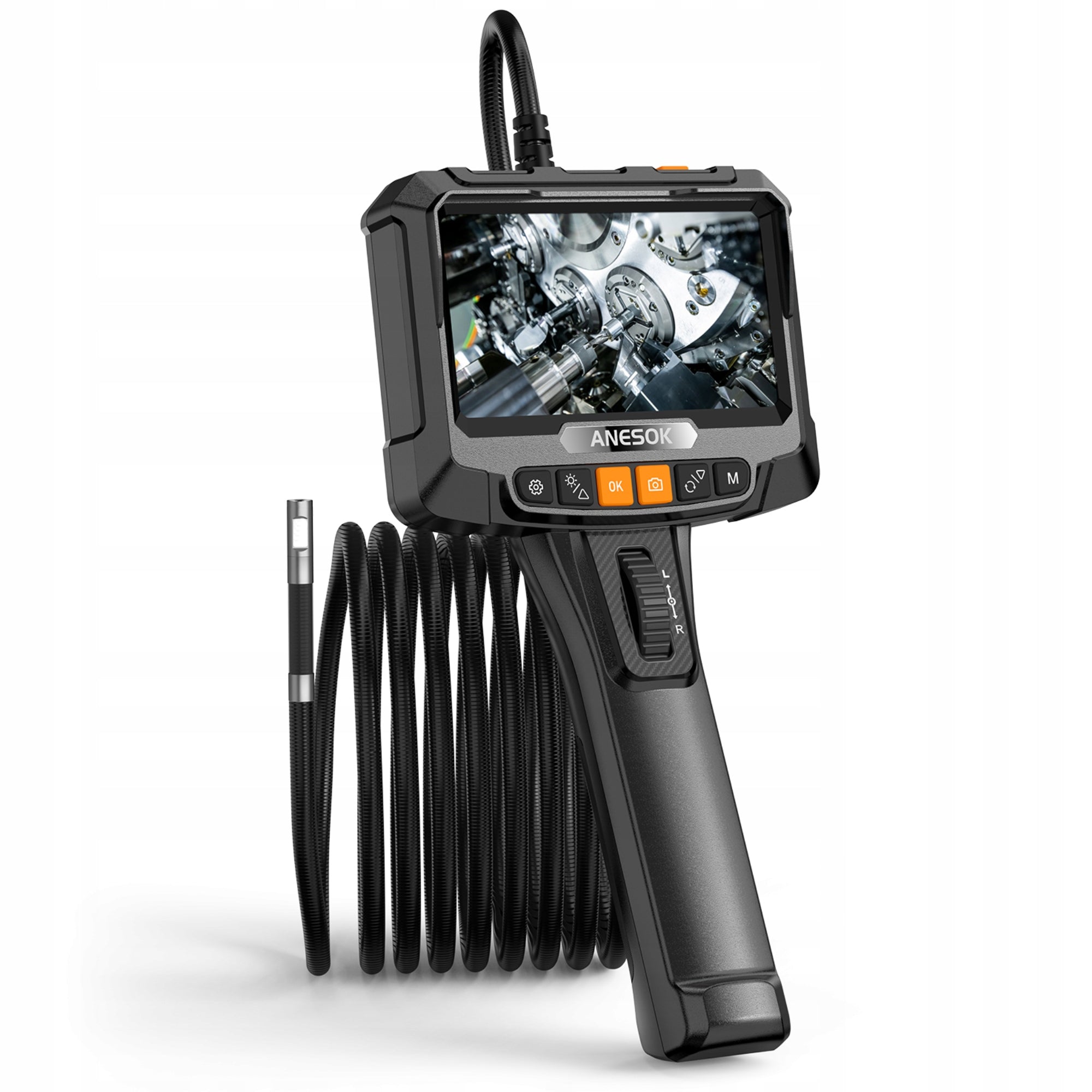 ENDOSCOPE S10 BORESCOPE MOVABLE ROTATING HEAD 360° 5″ FULL HD 2MP 3,9mm 2m