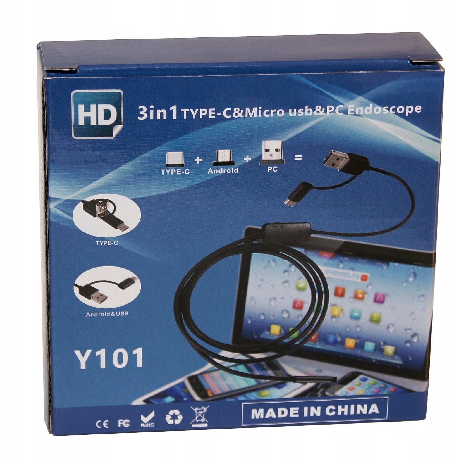 ENDOSCOPIC CAMERA INSPECTION ANDROID PHONE PC Manufacturer code 8 / 5 m hard