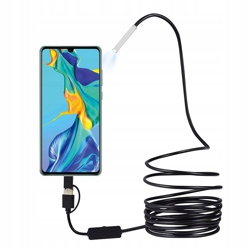 ENDOSCOPIC INSPECTION CAMERA ANDROID PC APP USB-C 3.9mm 3.5m 6 LED IP67 Manufacturer code Inskam 107