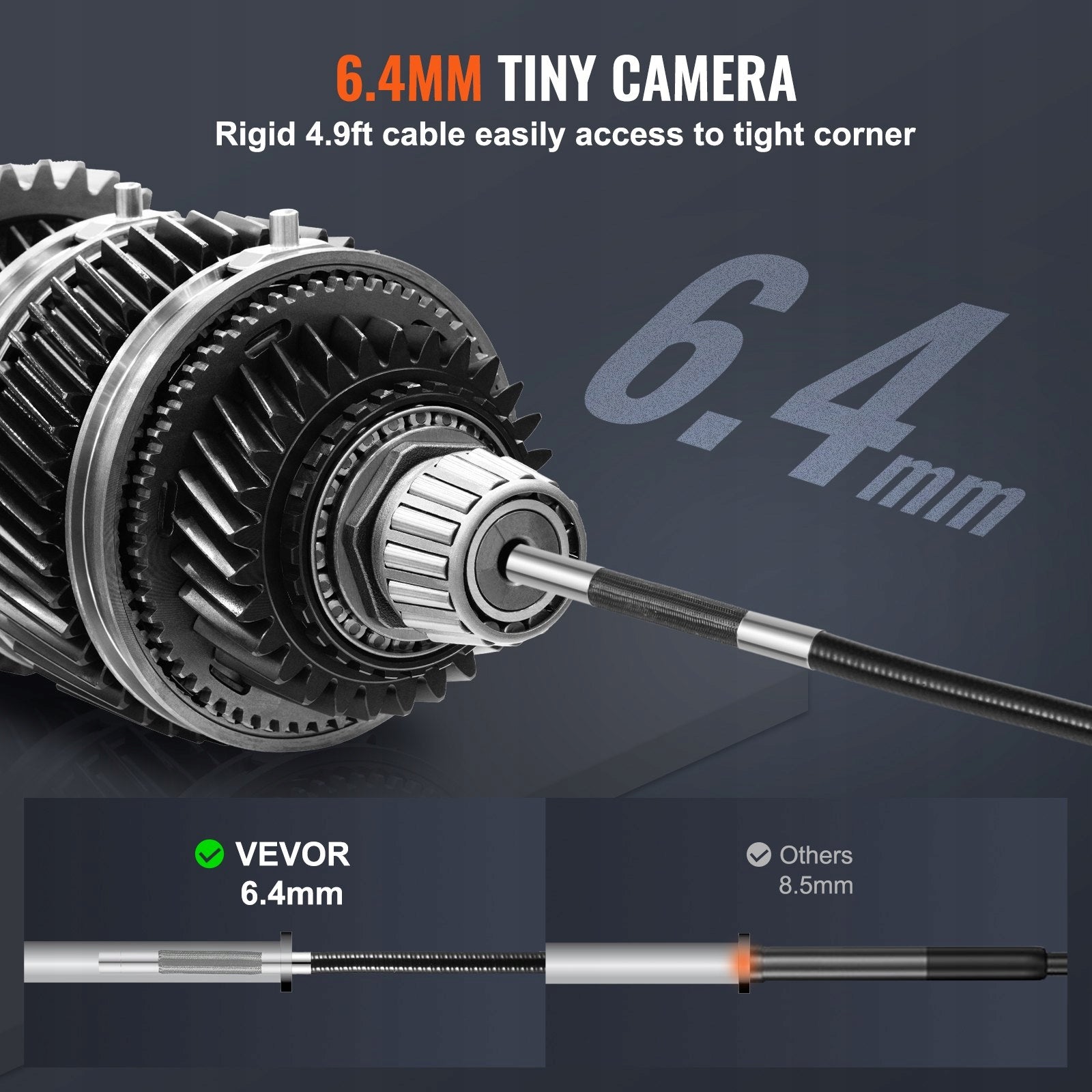 ENDOSCOPIC INSPECTION CAMERA Vevor Articulated Screen 5 inches 1080P Brand Vevor