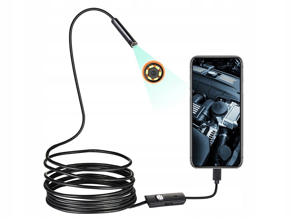 ENDOSCOPIC INSPECTION CAMERA WORKSHOP ENDOSCOPY ANDROID PC USB LED 5m Brand Verk Group