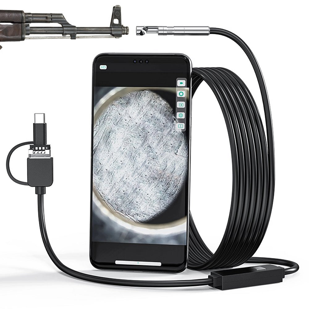 ENDOSKOP INSPECTION CAMERA FOR WEAPONS BARREL Android and Win 6LED IP67 5mm 2.5m