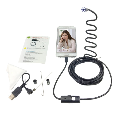 ENDOSKOP Waterproof INSPECTION CAMERA 3,5m USB for Phone ANDROID System Batteries included no