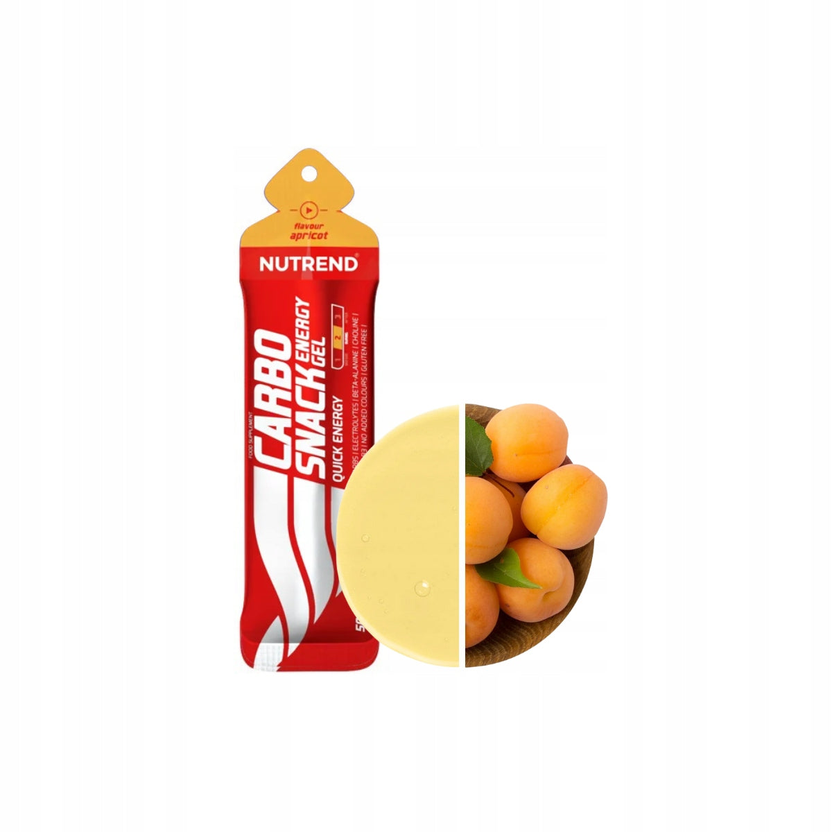 ENERGY GEL NUTREND CARBOSNACK GEL APRICOT SACHET 50G BETA-ALANINE
