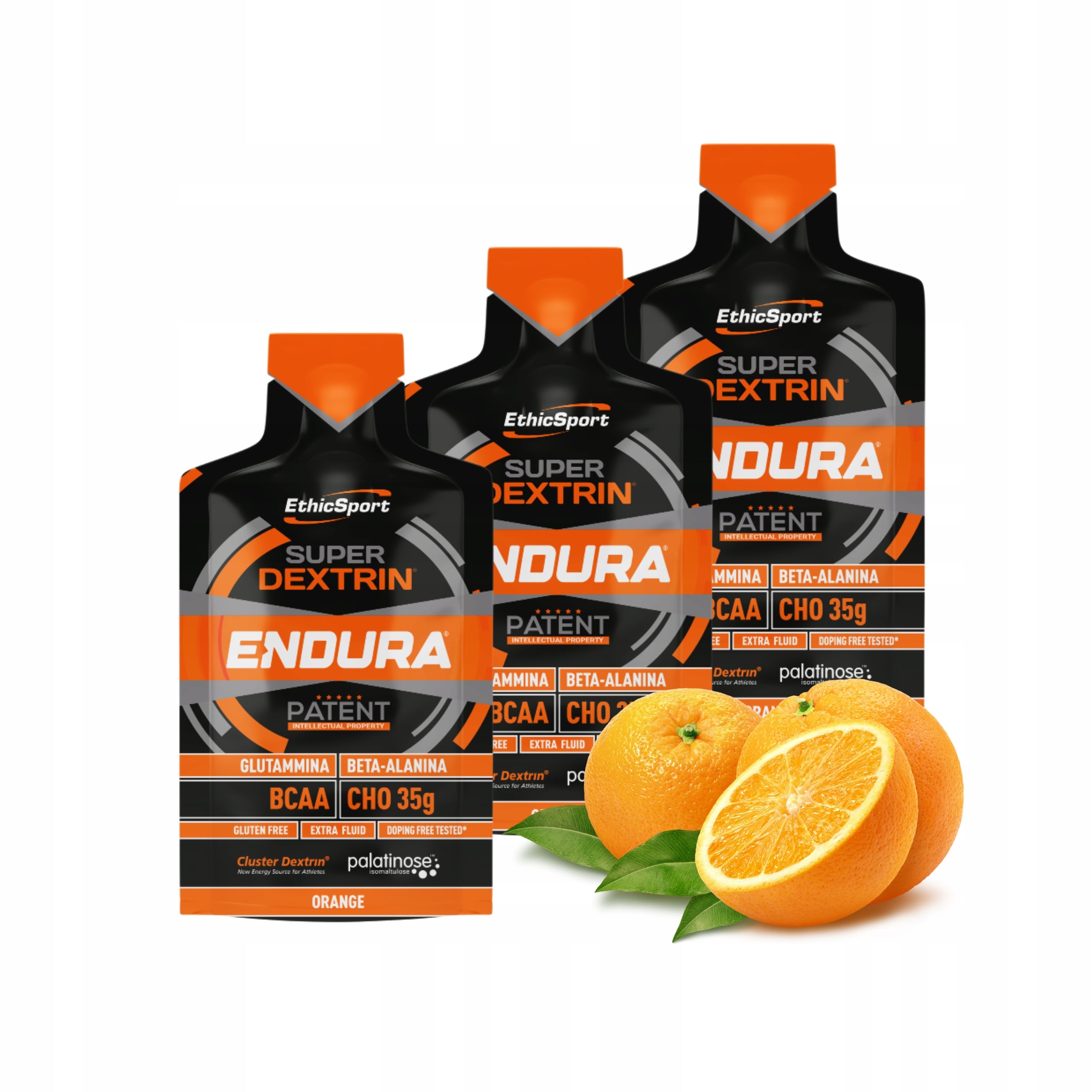 ENERGY GEL SUPER DEXTRIN ENDURA BCAA GLUTAMINE BETA ALANINE ORANGE Packaging status original