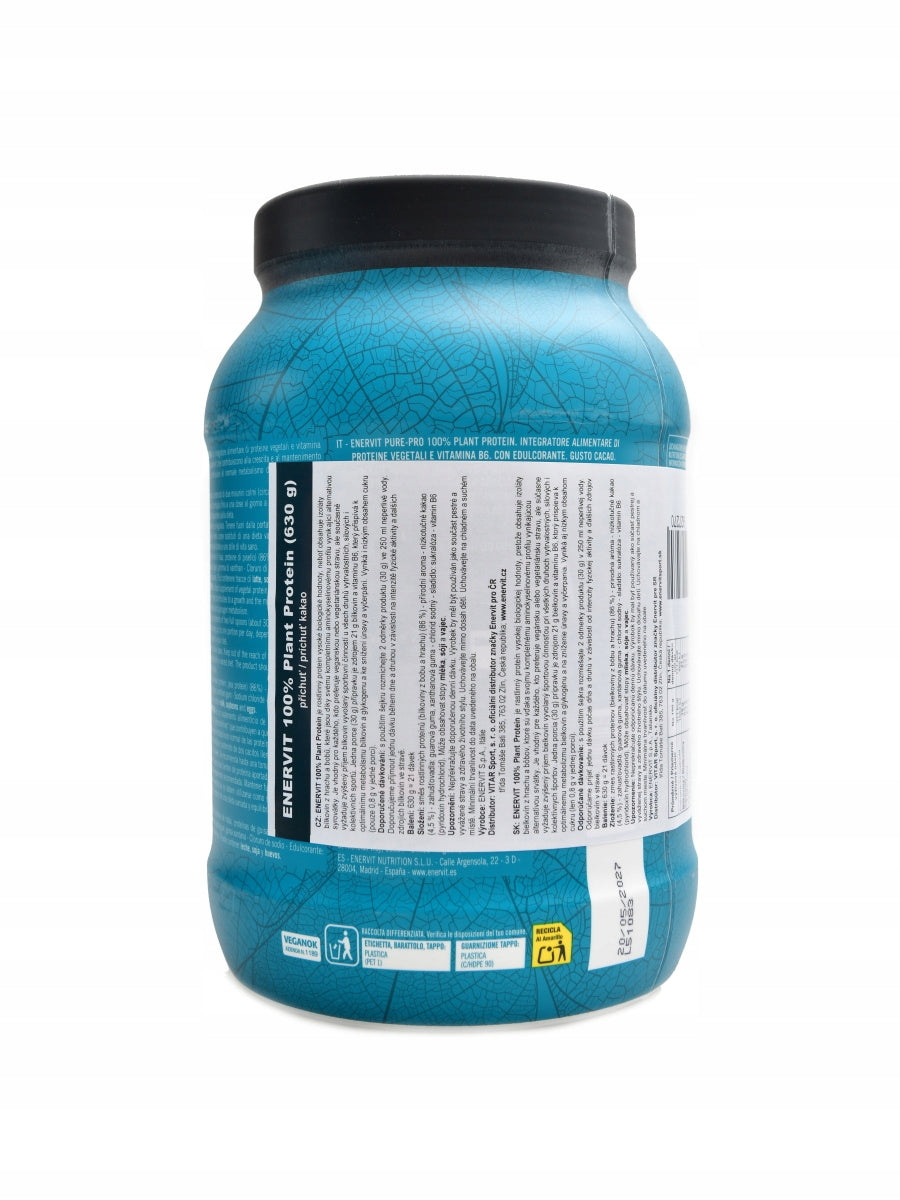 ENERVIT 100% Plant protein 630 g kakao Expiration date at least six months from the date of purchase