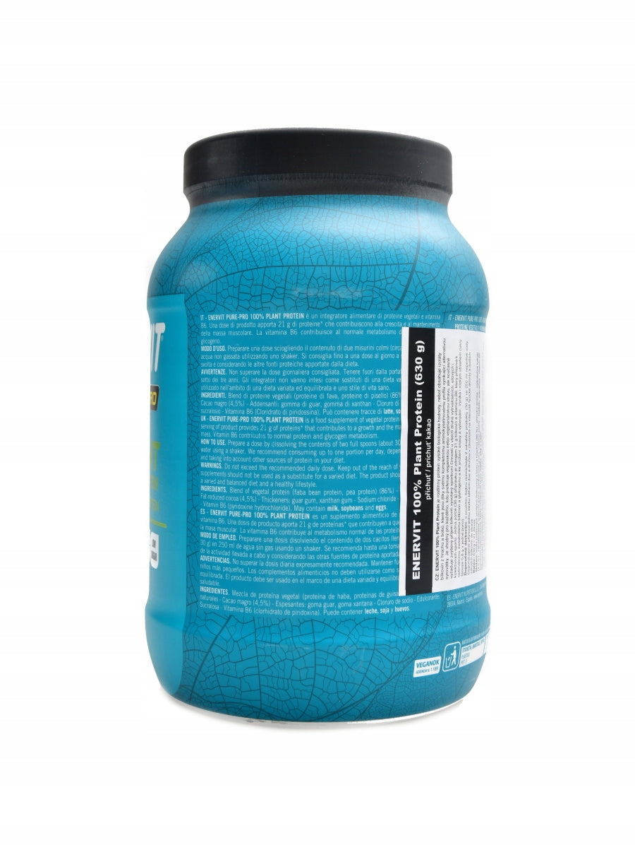 ENERVIT 100% Plant protein 630 g kakao Packaging status original