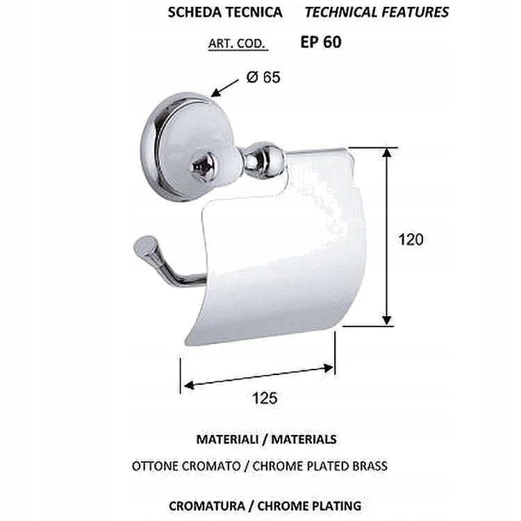 EPOCA Paper Hanger. Chrome and Porcelain. Retro EAN (GTIN) 5904689684320