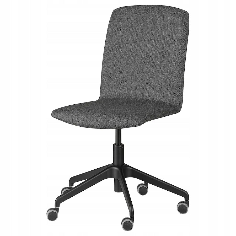 ERFJALLET Swivel chair with wheels, Gunnared dark grey/black