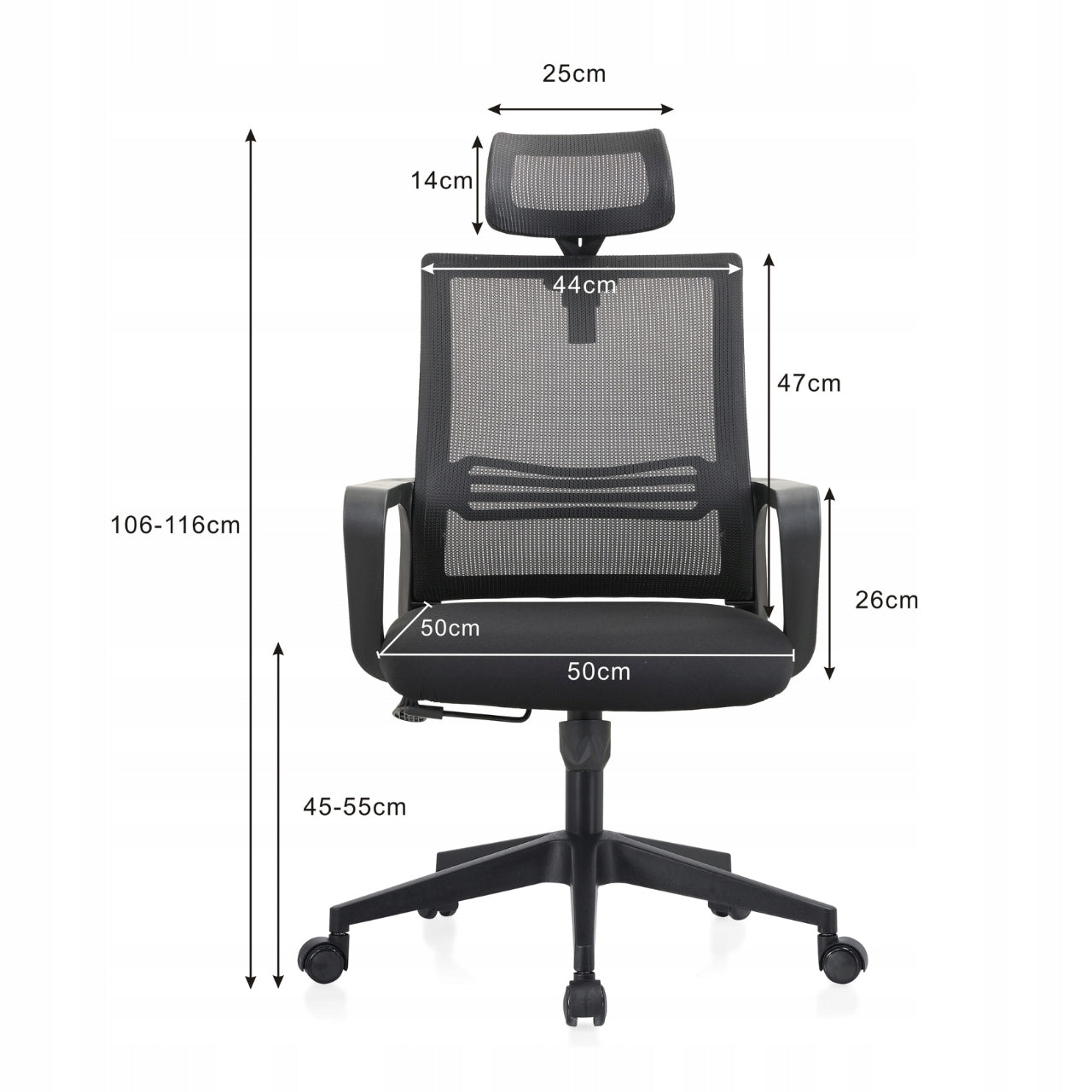 ERGOFLEX ergonomic office swivel chair adjustable tilt black K22 Manufacturer code K22-ERG-CZA