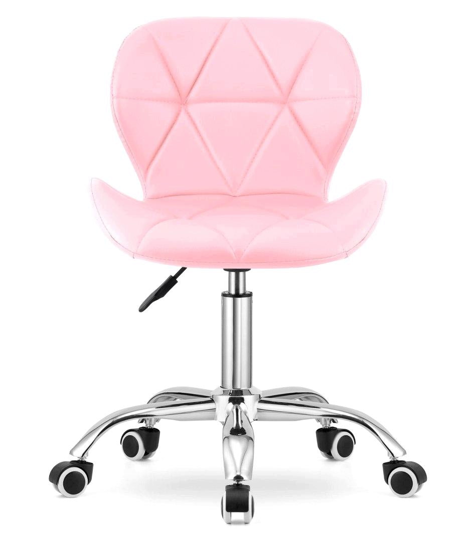 ERGONA SWIVEL CHAIR, FAUX LEATHER, UPHOLSTERED, MODERN, LIVING ROOM, PINK Packaging status original