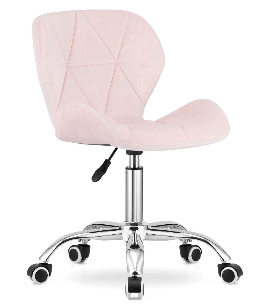 ERGONA SWIVEL CHAIR, PINK, UPHOLSTERED, VELOUR, FOR LIVING ROOM, VELVET