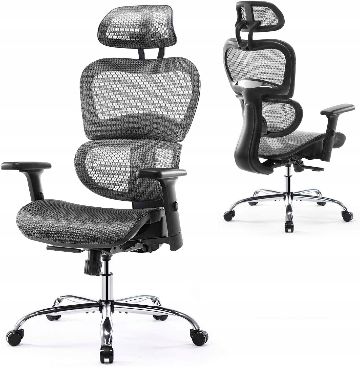 ERGONOMIC CHAIR COMFY MESH ADJUSTMENT CHROME OFFICE BASE WHEELS EAN (GTIN) 5905610253134