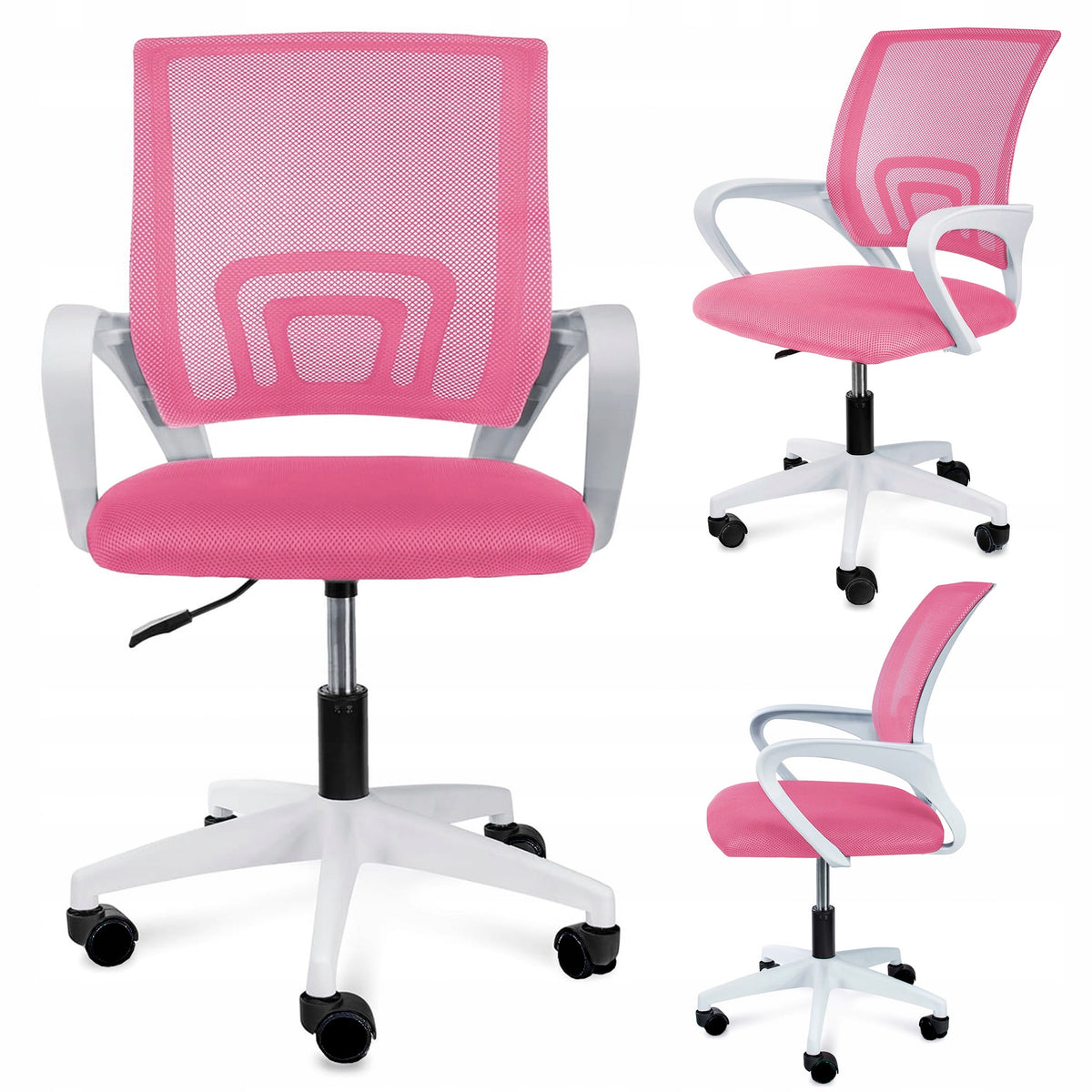 ERGONOMIC CHILDREN'S CHAIR SWIVEL OFFICE CHAIR LILY PINK Manufacturer code LILY