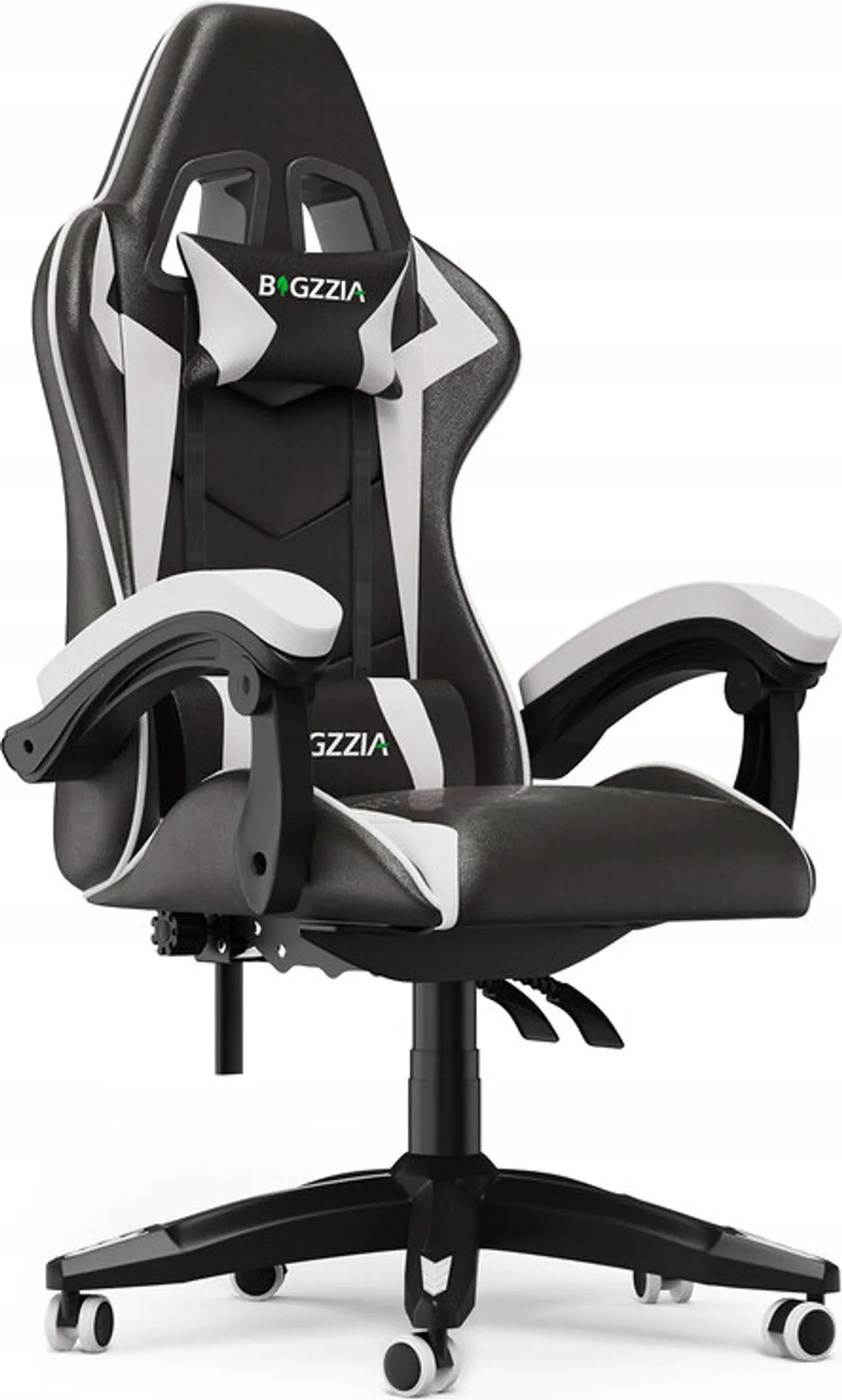 ERGONOMIC GAMING CHAIR WITH HEADREST AND LUMBAR CUSHION