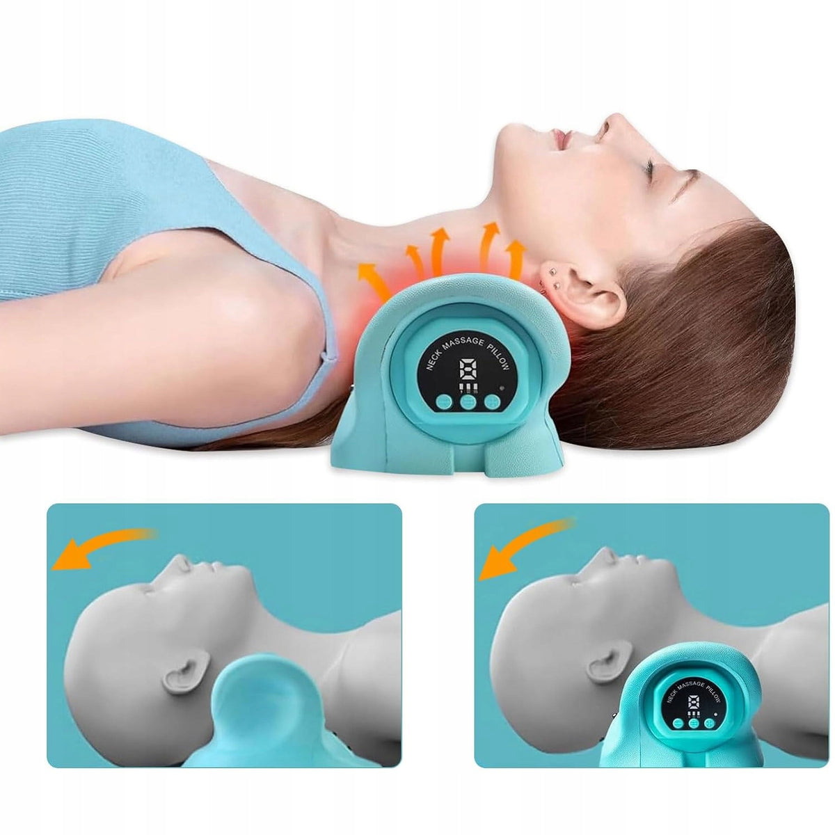 ERGONOMIC MASSAGER WITH EMS AND HEATING FOR THE BACK NECK OF THE HEAD Model ERGONOMICZNY MASAŻER