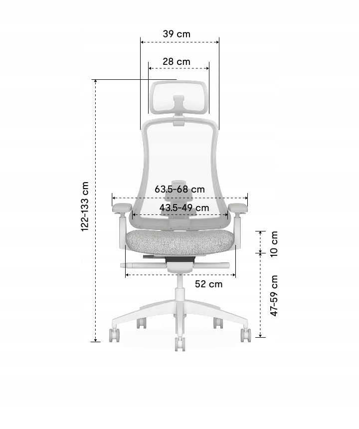 ERGONOMIC OFFICE CHAIR SHEER BLACK MESH GABRIEL 4D FLEXISPOT Packaging status original