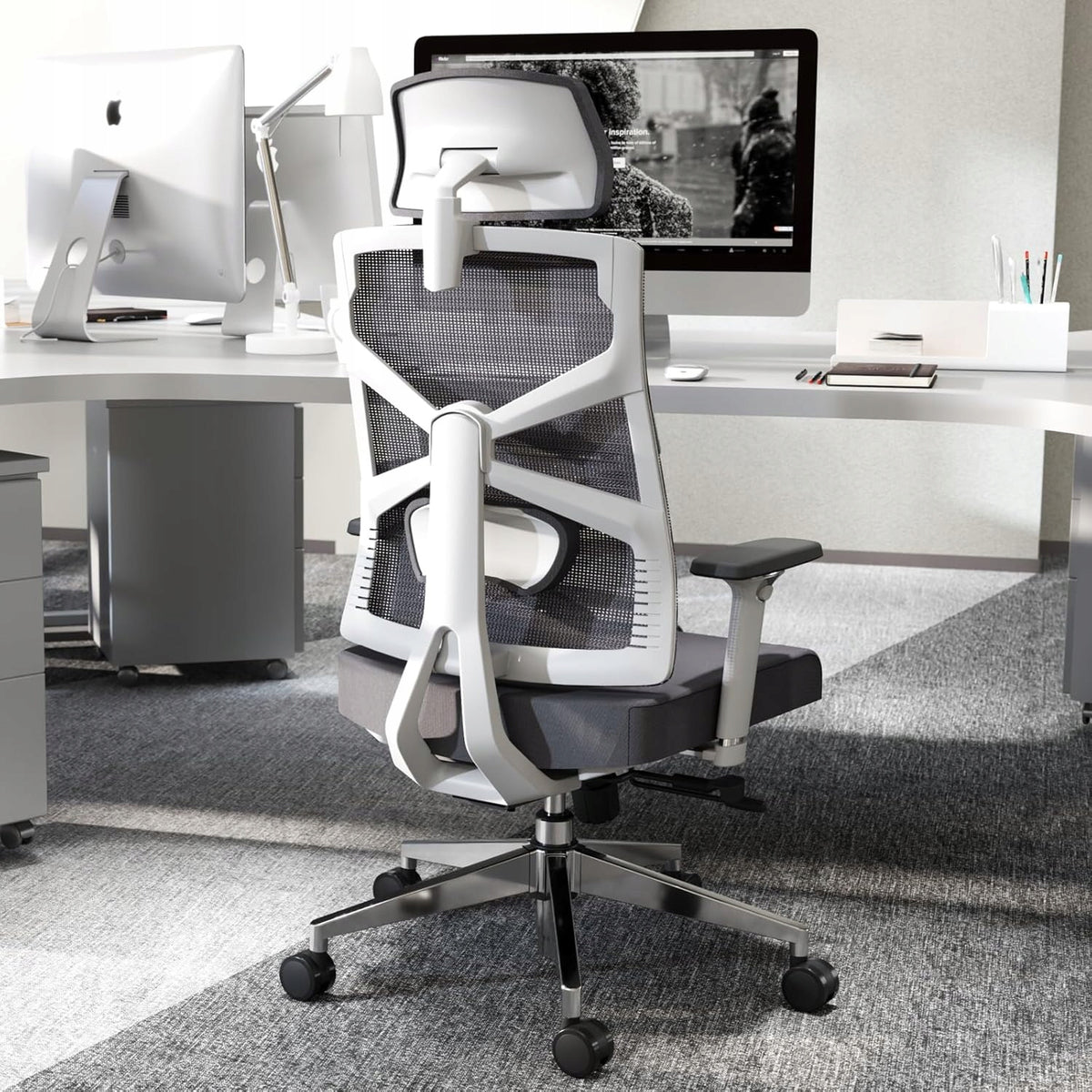 ERGONOMIC OFFICE CHAIR WITH 4D ARMRESTS AND 2D HEADREST EAN (GTIN) 0198798395344