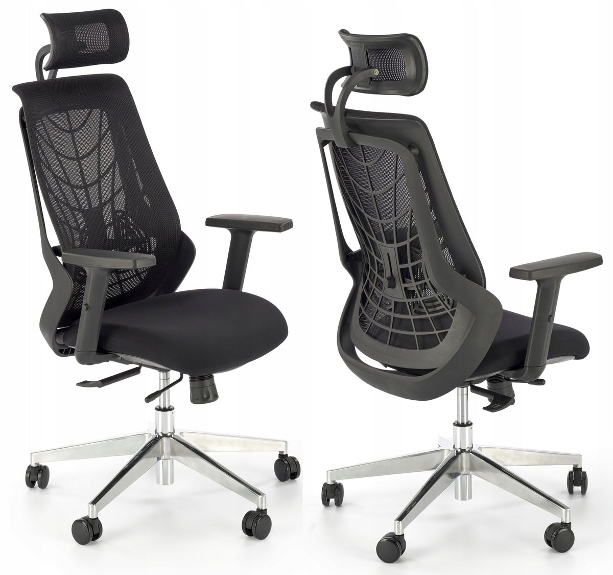 ERGONOMIC OFFICE SWIVEL CHAIR GERONIMO BLACK HALMAR