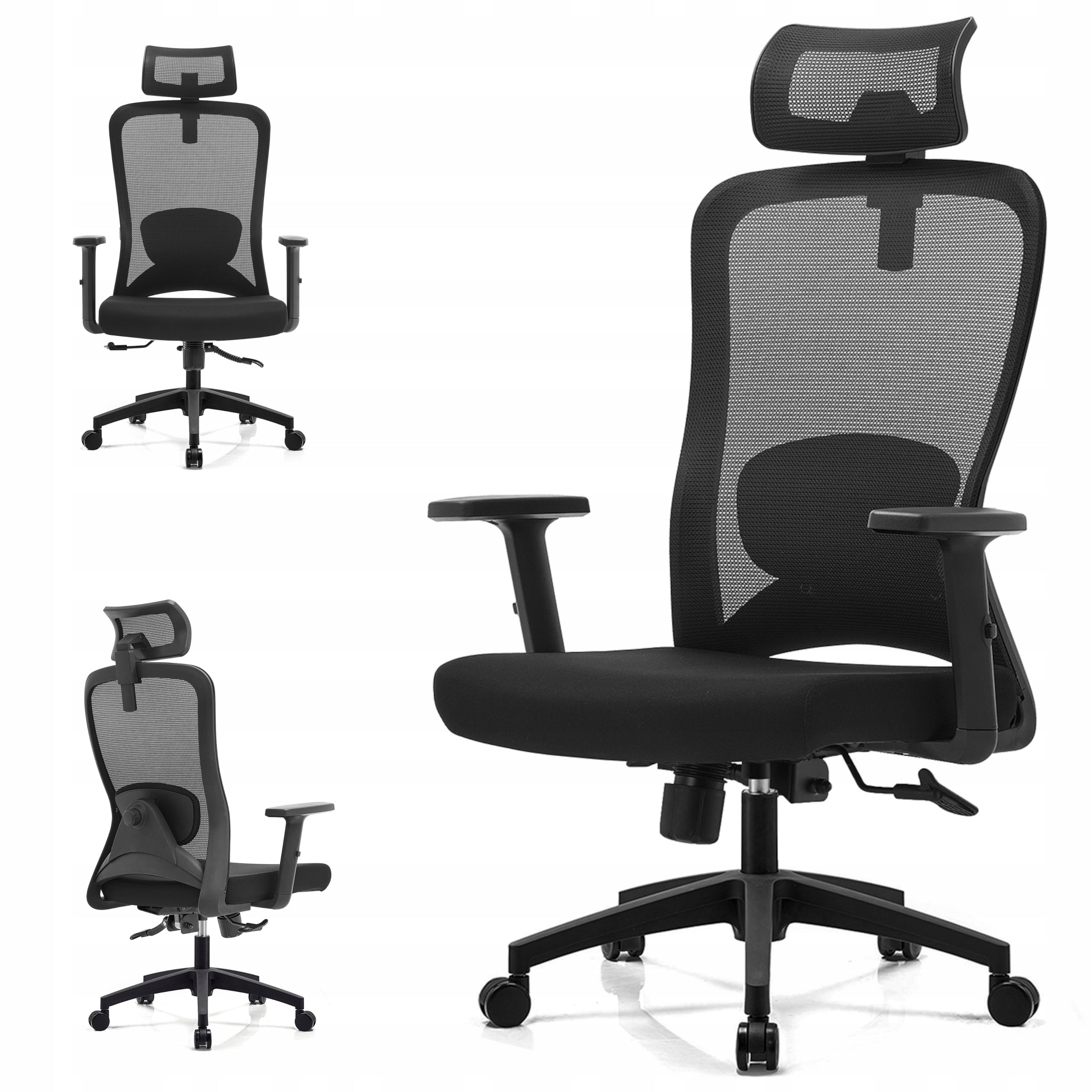 ERGONOMIC SWIVEL CHAIR ADJUSTABLE UP TO 150KG MESH STANDARD HEALTH AND SAFETY