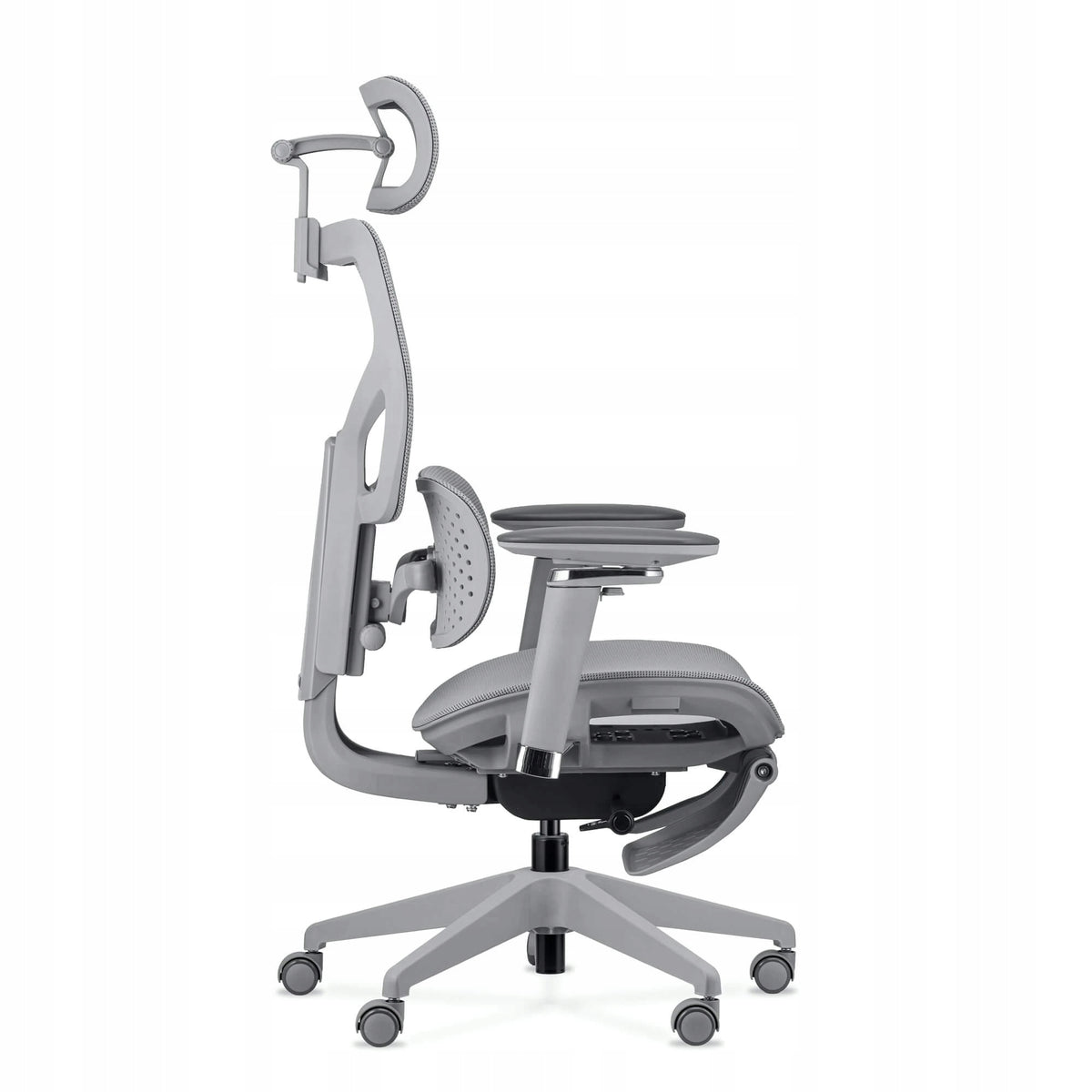 ERGONOMIC SWIVEL CHAIR ERGOSHAPE 2.0 GREY FOOTREST ARMRESTS 5D