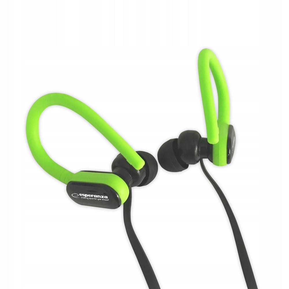 ESPERANZA EARBUDS WITH MICROPHONE BLACK/GREEN