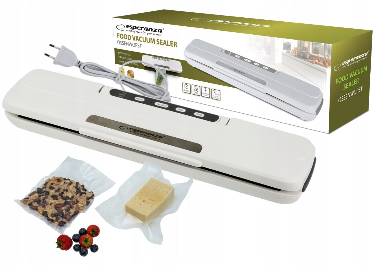 ESPERANZA VACUUM SEALER FOR FOOD OSSENWORST WHITE 110W EKV002