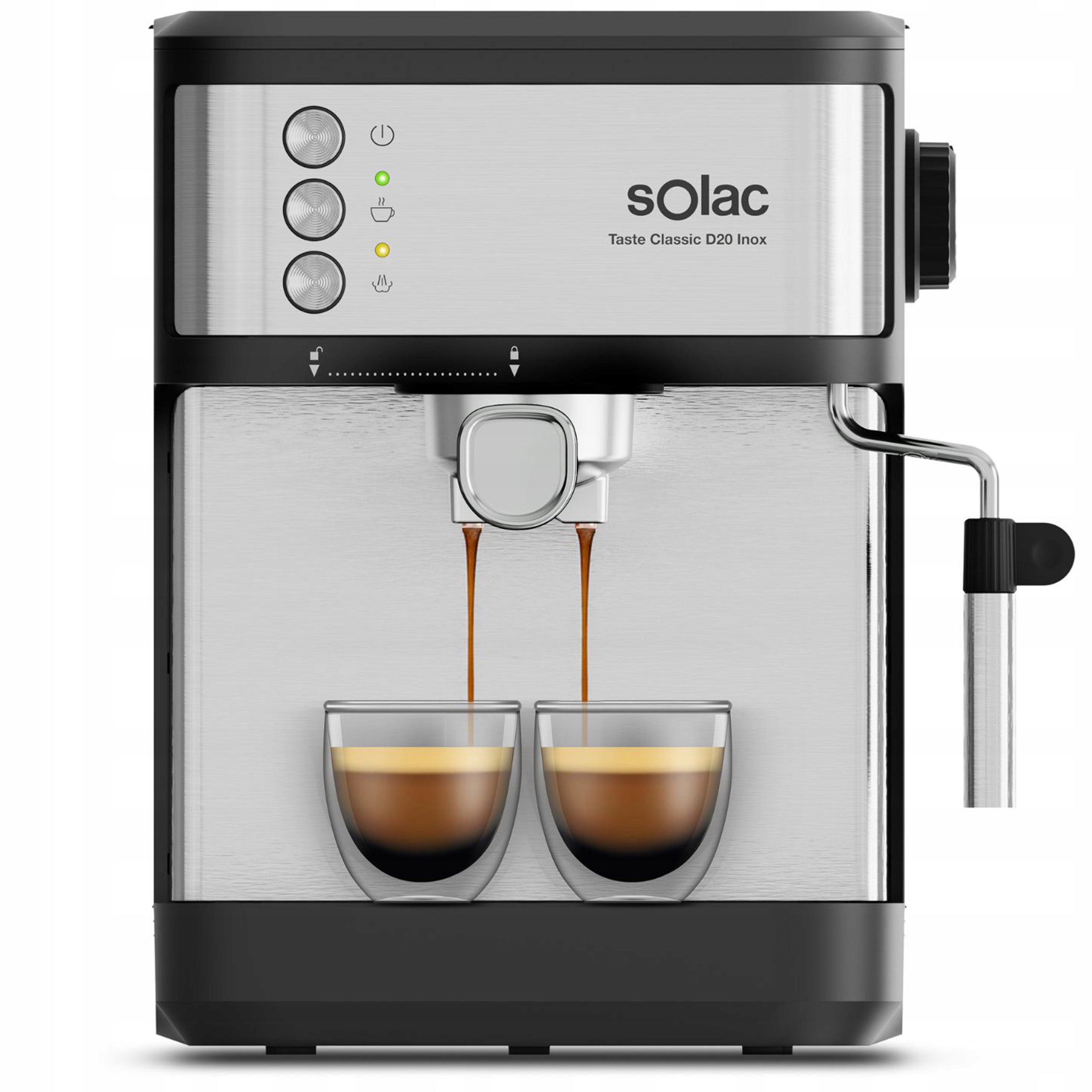 ESPRESSO MACHINE FOR COFFEE AUTOMATIC FLASK 20BAR 850W FROTHER SOLAC