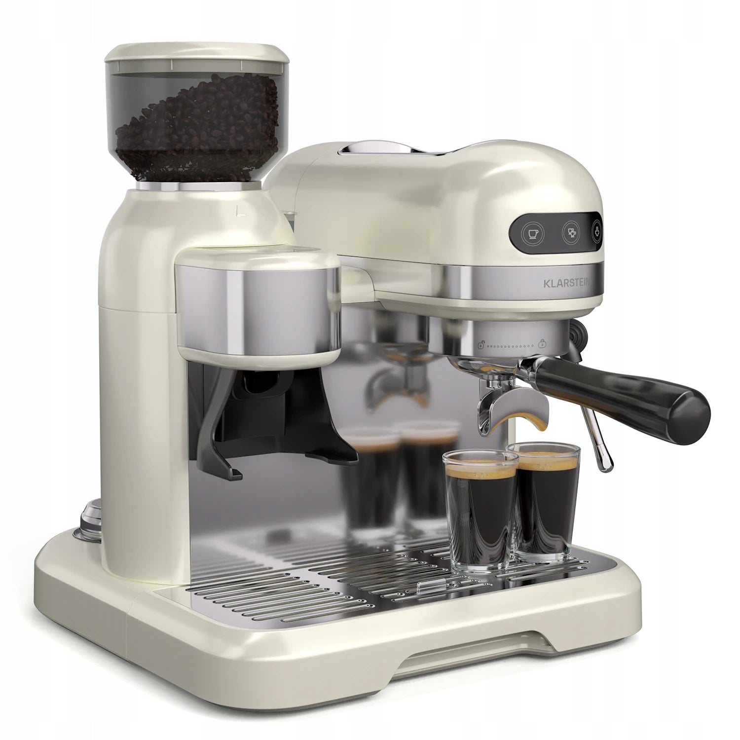 ESPRESSO MACHINE FOR COFFEE KLARSTEIN 19 BAR 1,4L 2 CUPS GRINDER Brand Klarstein