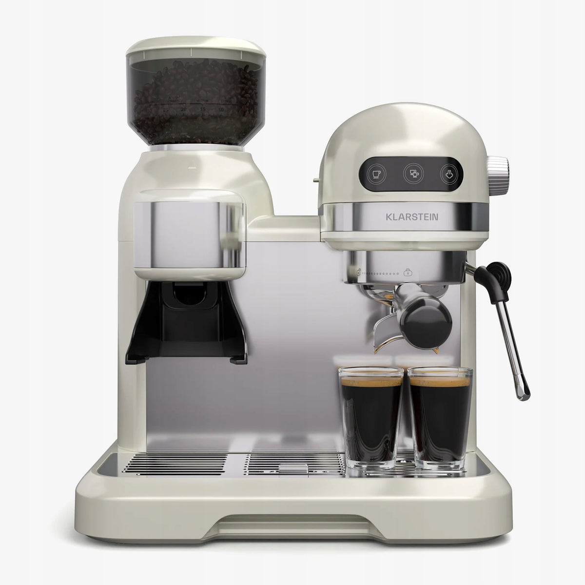 ESPRESSO MACHINE FOR COFFEE KLARSTEIN 19 BAR 1,4L 2 CUPS GRINDER