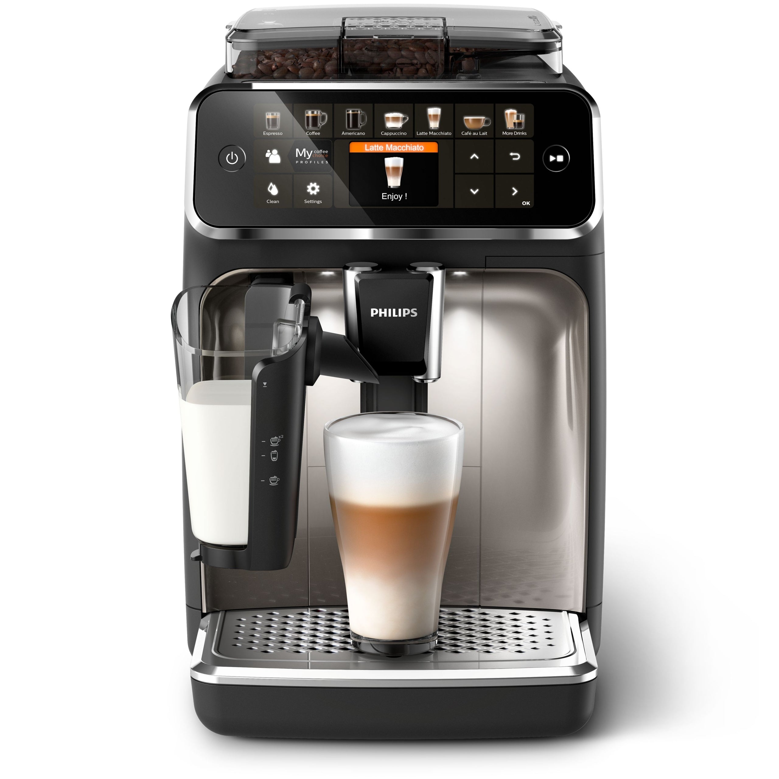 ESPRESSO MACHINE FOR COFFEE Philips 5400 LatteGo EP5447/90 Milk frother Packaging status original