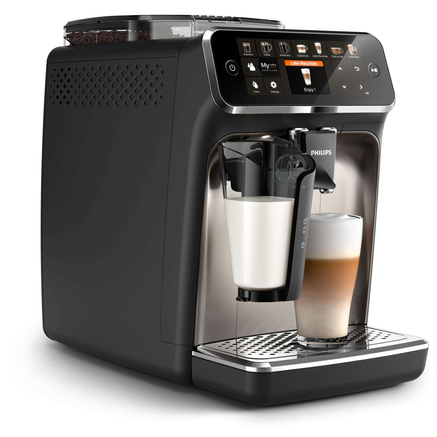 ESPRESSO MACHINE FOR COFFEE Philips 5400 LatteGo EP5447/90 Milk frother