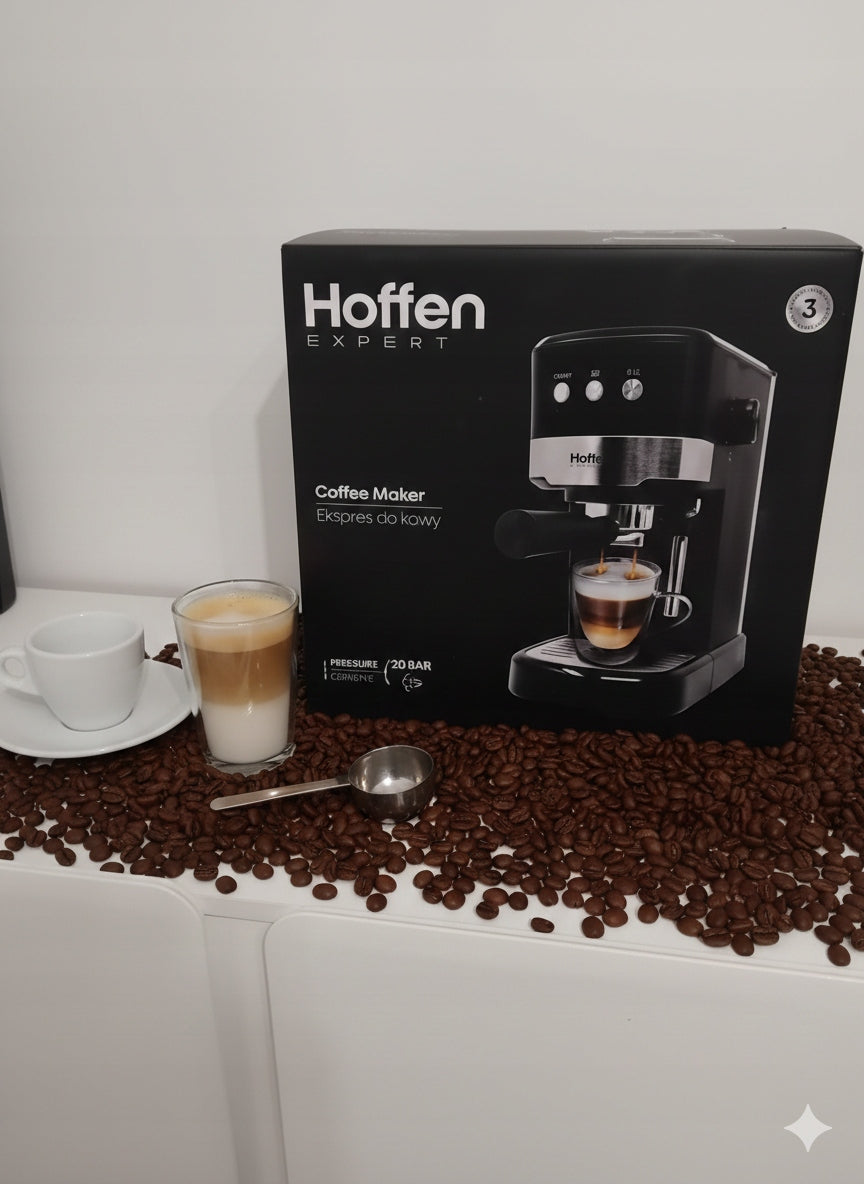 ESPRESSO MACHINE HOFFEN COFFEE MACHINE PT 2377, 20 bar, 1100 W, 1,25 L Manufacturer code 2377