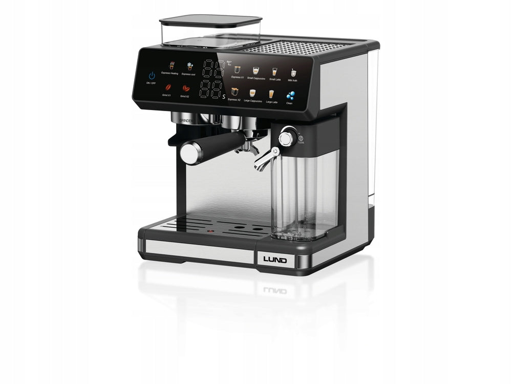 ESPRESSO MACHINE WITH FROTHER AND GRINDER 1350W 20bar LUND 11in1 FLASK Manufacturer code 68501