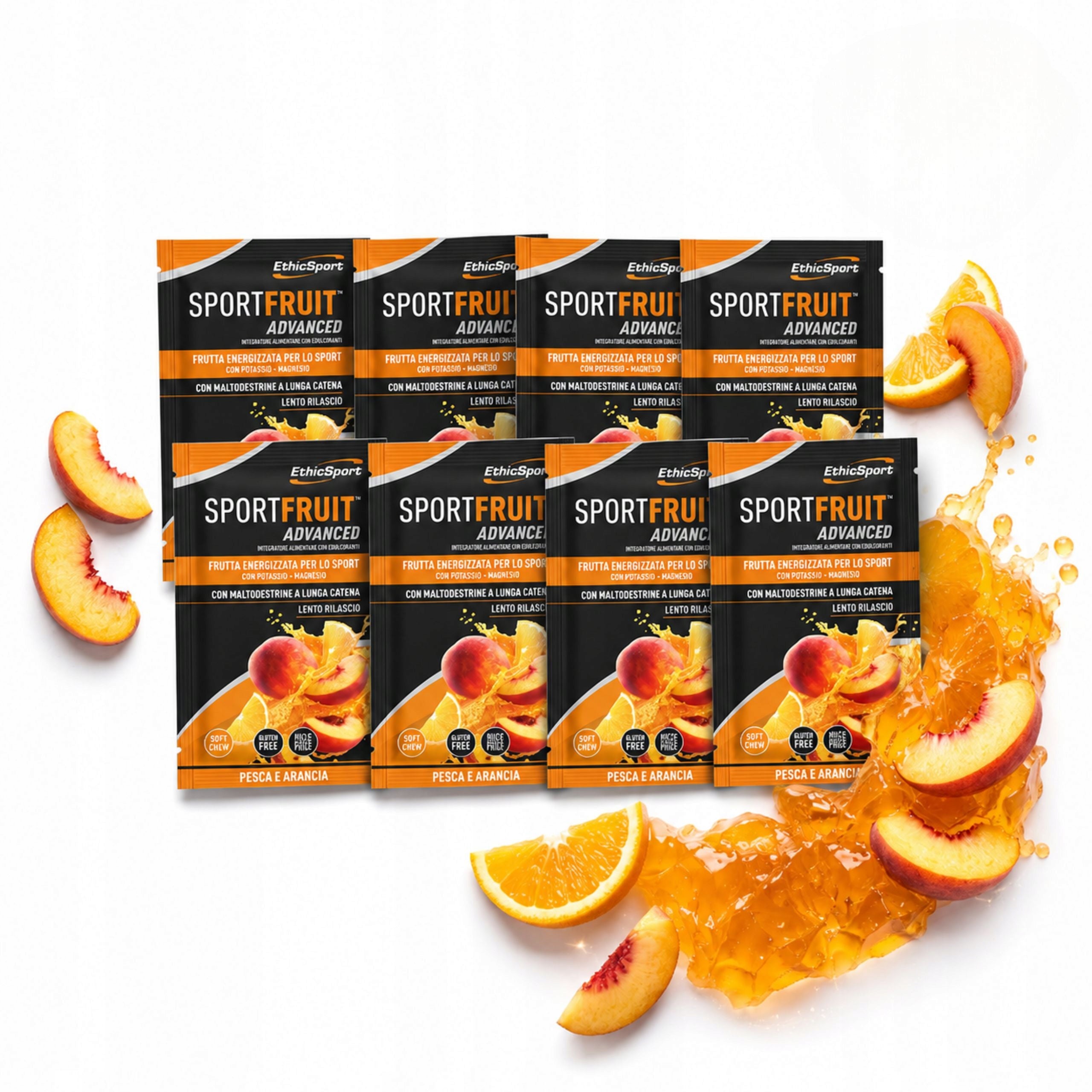 ETHICSPORT SPORT FRUIT ADVANCED JELLY ENERGY GEL 42G SET OF 8