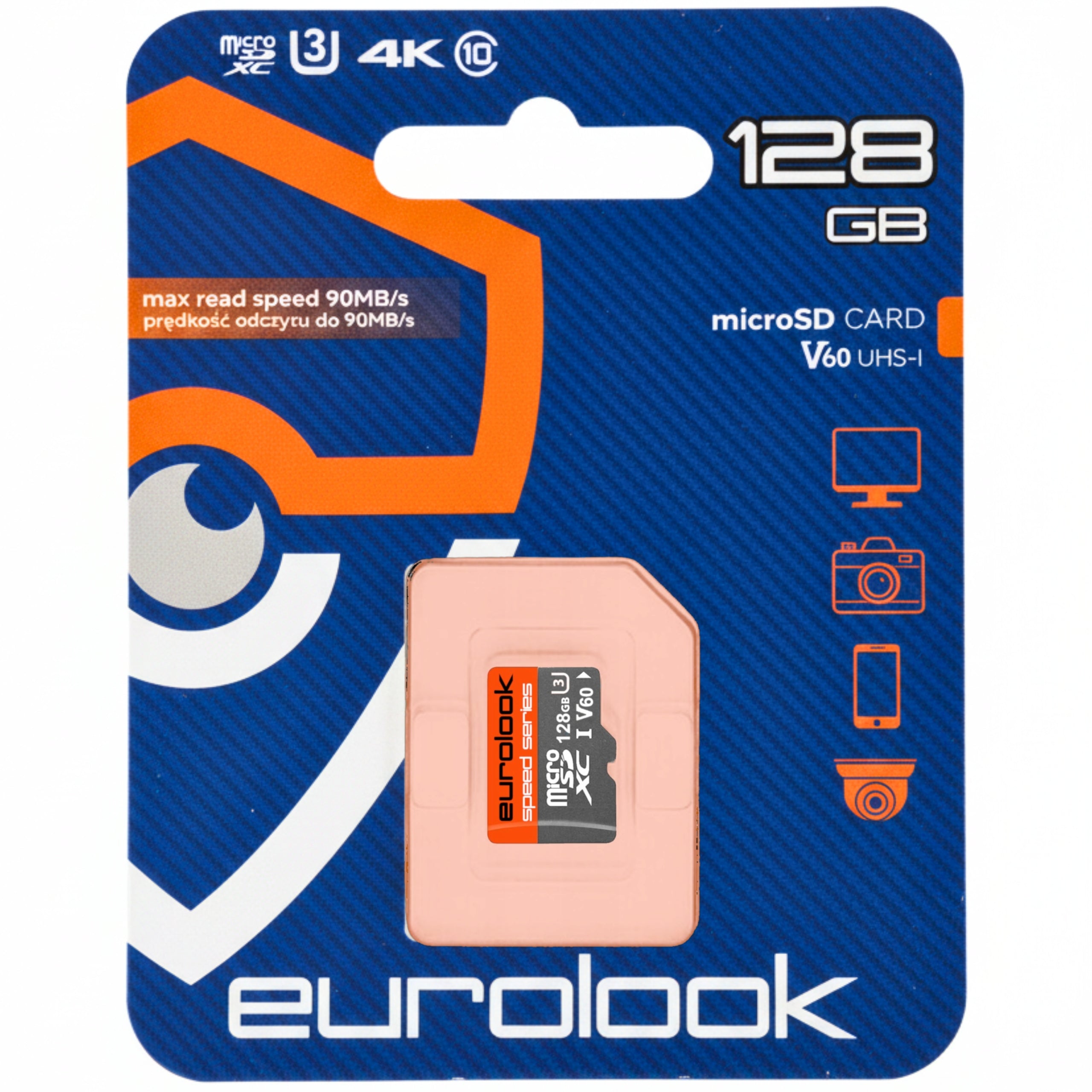 EUROLOOK 128 GB MICRO SD CLASS 10 MEMORY CARD FOR PHONE CAMERAS