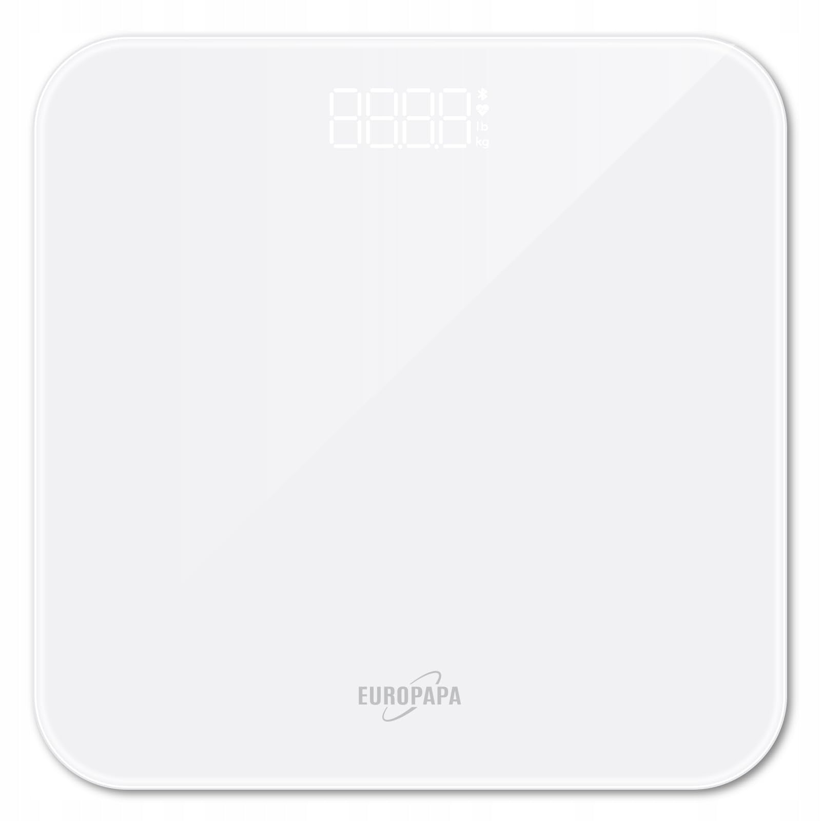 EUROPAPA Bathroom Scale Digital LED 180kg StepOn White