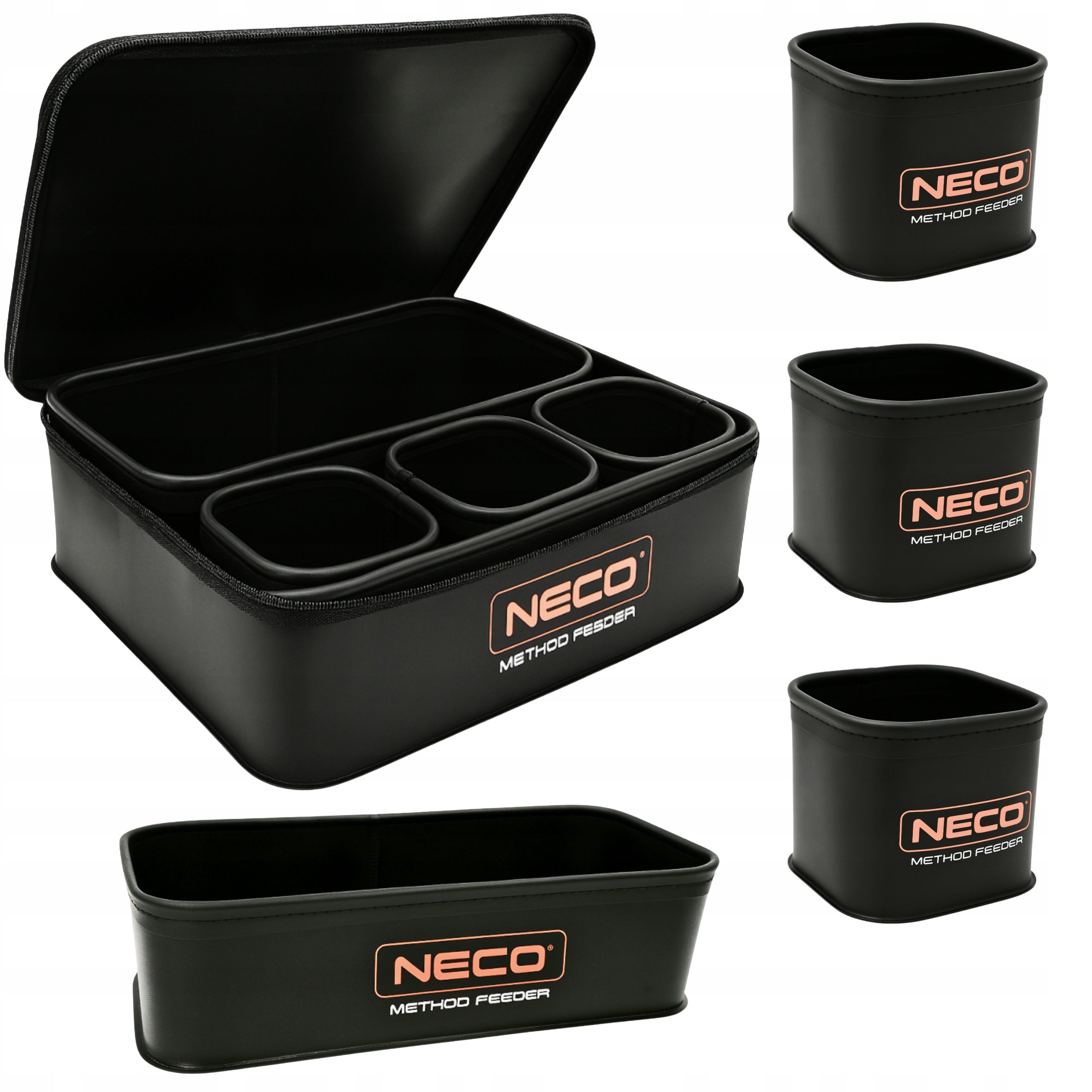 EVA Neco Containers for Method Feeder 5pcs Waterproof Lockable Manufacturer code 77102