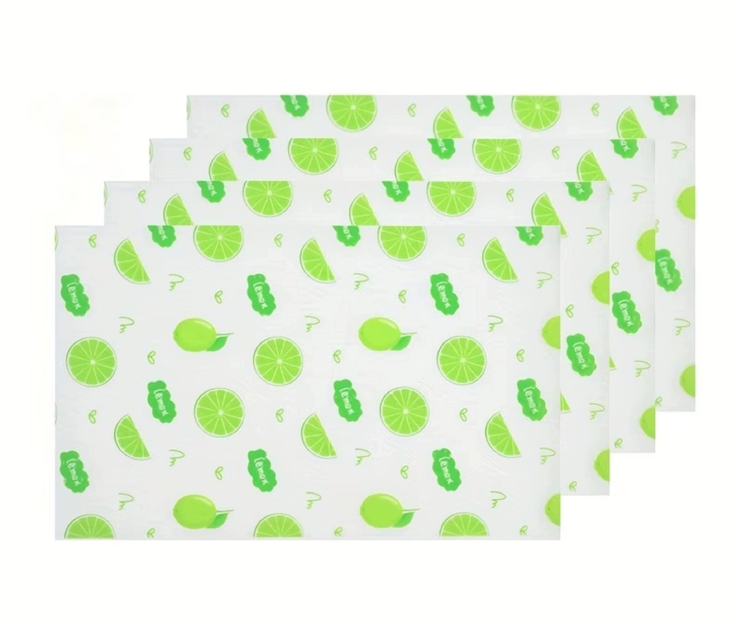 EVA Refrigerator Mat Set 4 Pcs Non-Slip Trimmed Protective Cartridges