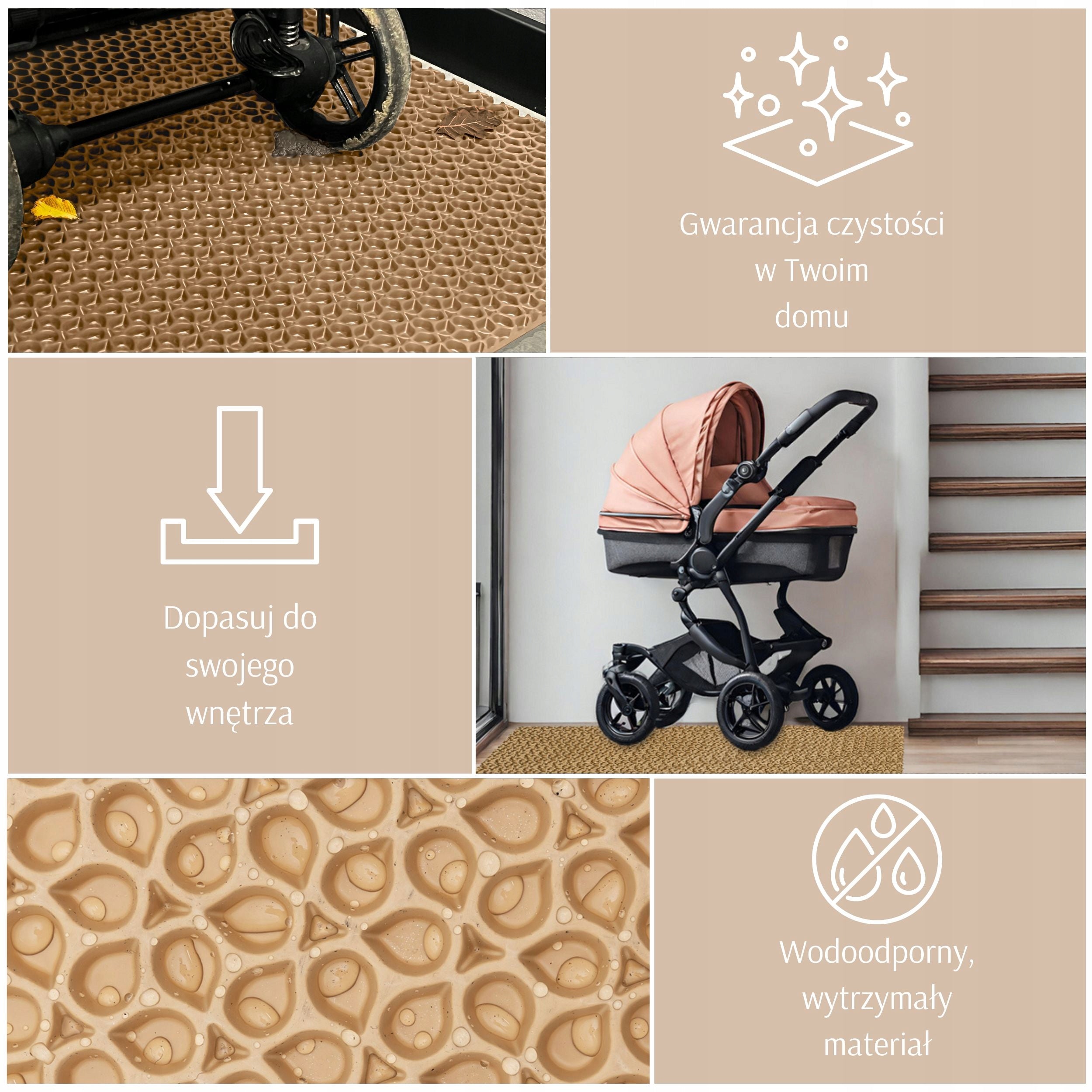EVA mat HOME protective rug for children's stroller 100x70 - BEIGE Brand no brand