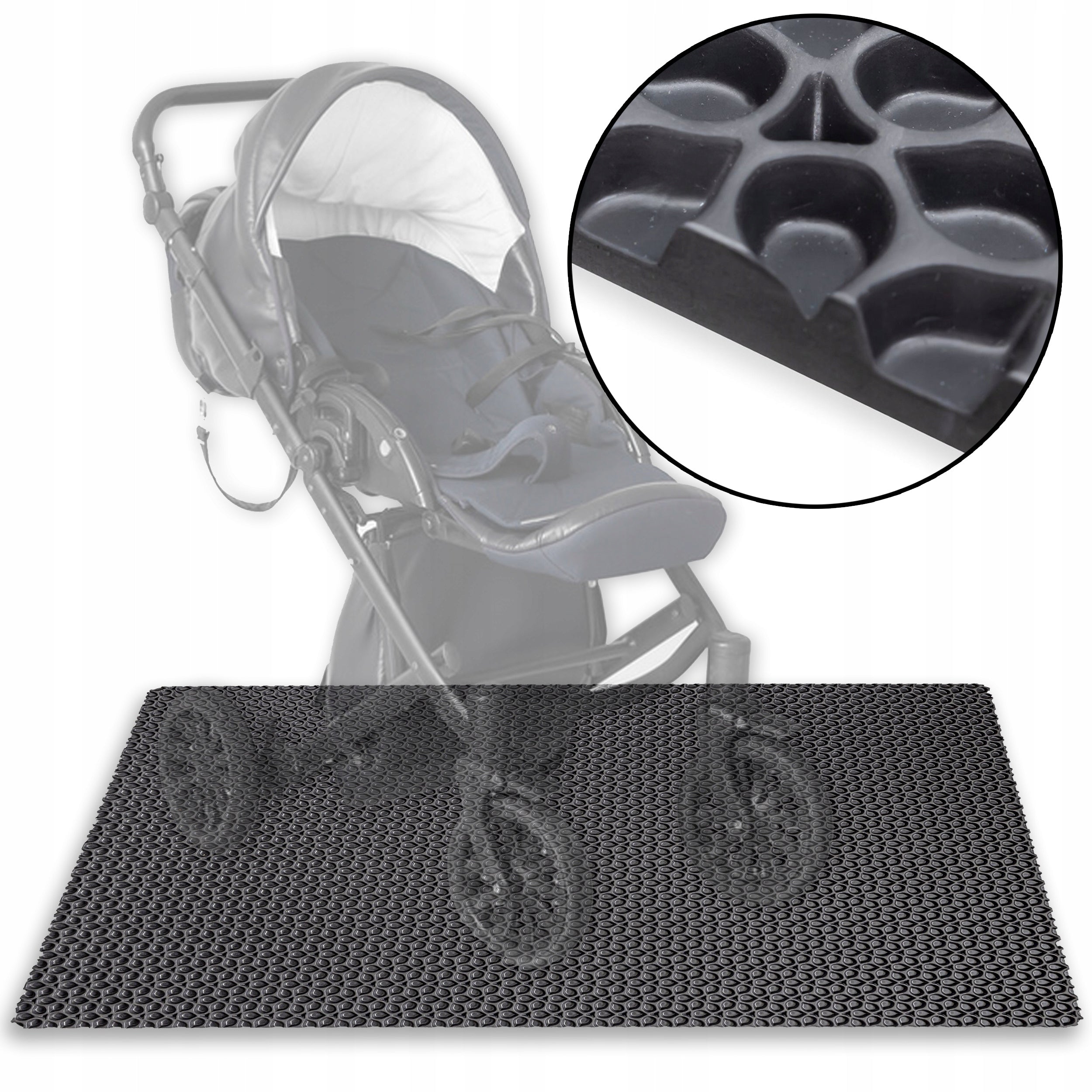EVA mat HOME protective rug for children's stroller 100x70 - GREY