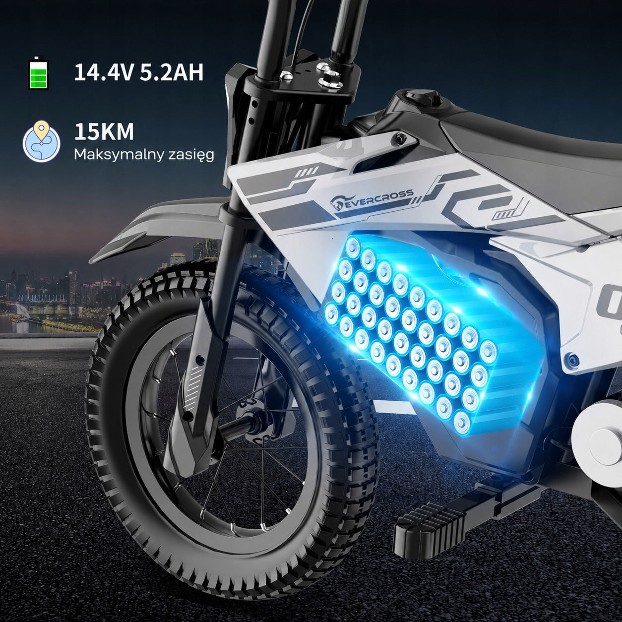 EVERCROSS Children's electric motorcycle 150W 8/16km/h range 15km 12 inches Manufacturer code 8711727760031