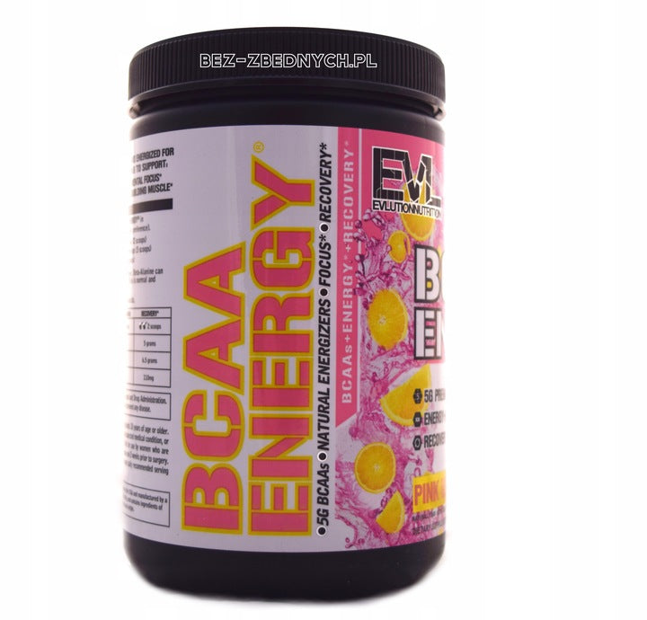 EVL Evlution Nutrition BCAA Energy 267g RECOVERY AMINO ACIDS PINK LEMONADE Expiration date at least 1 month from the date of purchase