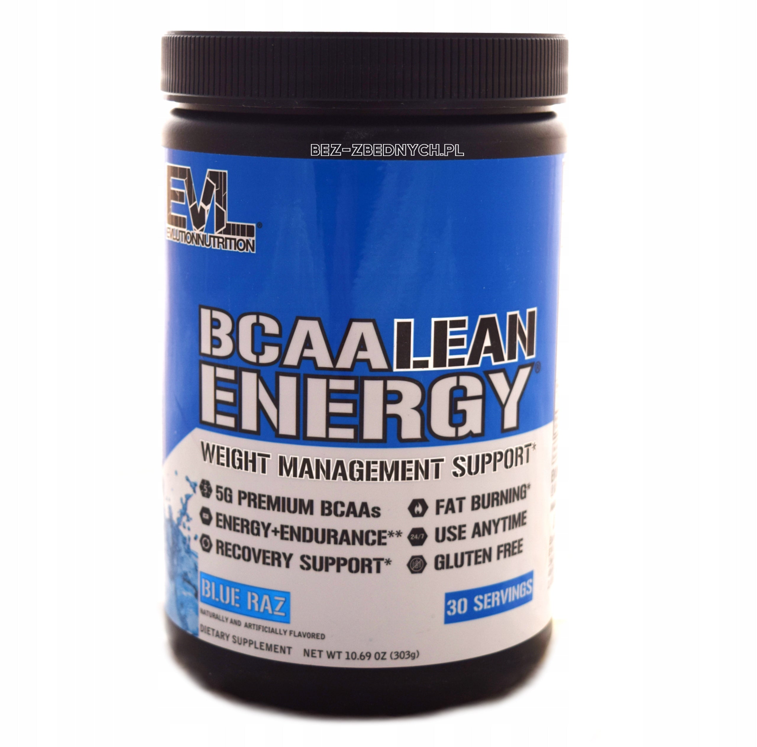 EVL Evlution Nutrition Lean BCAA Energy 303g AMINO CARNITINE BLUE ONCE
