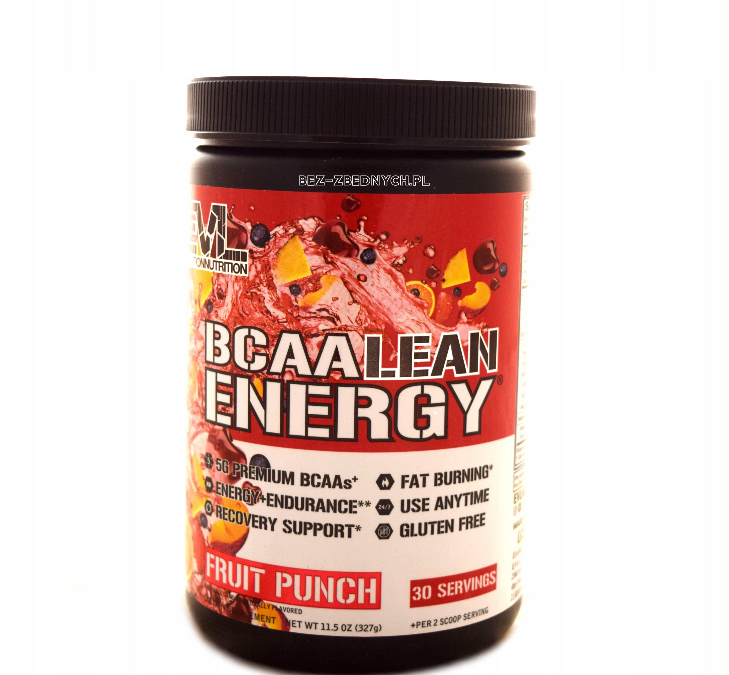 EVL Evlution Nutrition Lean BCAA Energy 327g AMINO CARNITINE FRUIT PUNCH